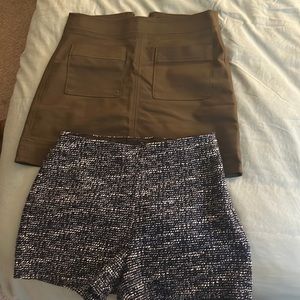 Shorts and skirt